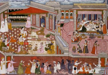 indienne Tableau Peinture - Foedsel i et palads Indienne